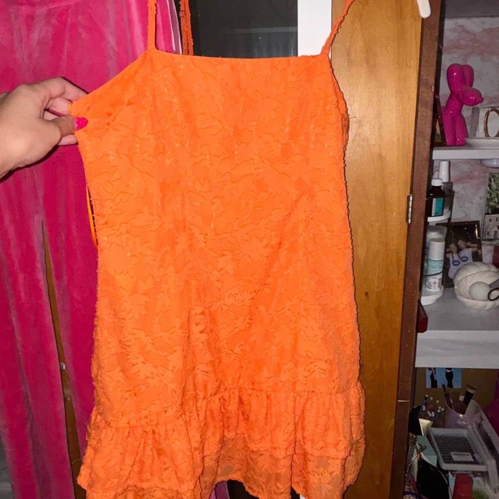 Princess Polly Orange Ruffled Tiered Sundress